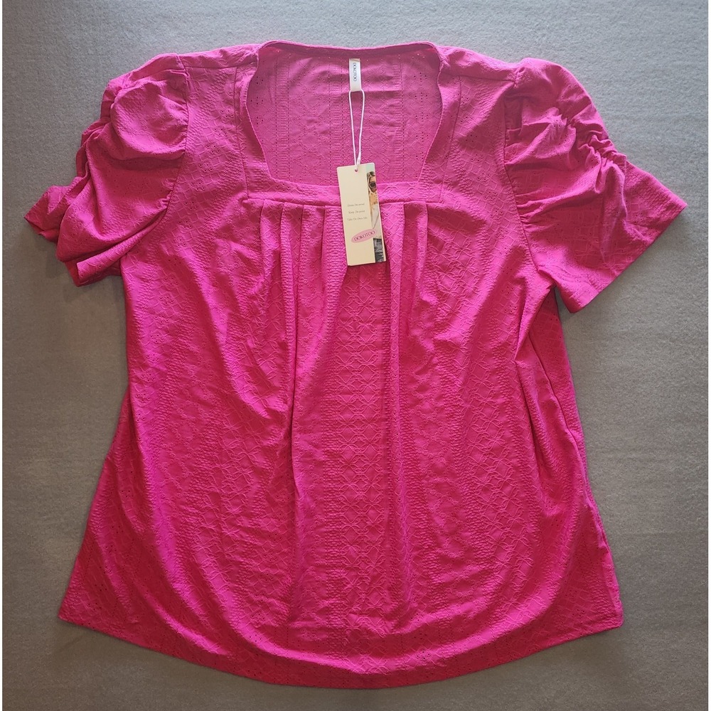 Dokotoo Pink Blouse Plus Size 2x‎
